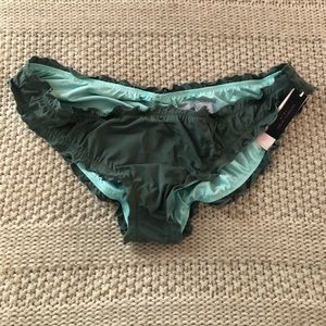 Victoria’s Secret Green Ruffle Cheeky Bikini Bottom